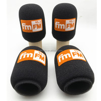 Pare-vent en mousse pour micro Studio, pare-vent en mousse pour Shur SM7B avec logo de canal personnalisé imprimé