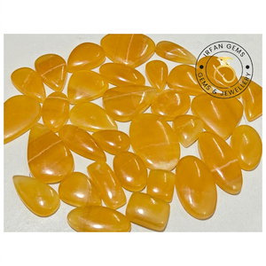 Fabricant professionnel de pierres précieuses, calcite jaune, pierres naturelles en vrac, cabochons de haute qualité, dos plat, 20-35 mm, vente en gros - Product Image 2