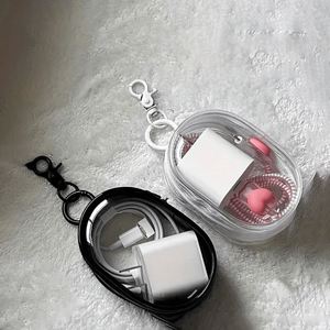 Multifunctional Clear Cable Storage Bag Transparent Zipper Pouch <b>Mini</b> Clear Bag for Cables - Product Image 4