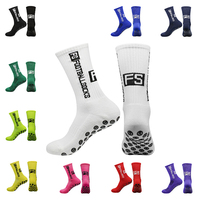 Chaussettes de football antidérapantes en gros pour hommes, avec logo personnalisé, pour le sport en extérieur, chaussettes de football épaisses pour adultes