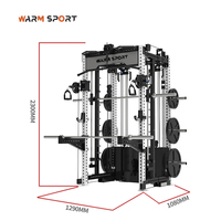 Equipo de gimnasio Squat Rack Estación multifunción Cable Crossover Smith Machine con pecho Volver Brazos Entrenamiento de fuerza