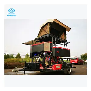 China trade manufacturer camper trailer mini rv van custom electric camper caravan trailer for motorcycle