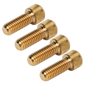 RISK Set di 4 Viti per Freni <span class=keywords><strong>Bici</strong></span> da Montagna in Lega di Titanio M6 16mm, Bullone di Fissaggio per Freni a Disco, Accessorio <span class=keywords><strong>Bici</strong></span> Dorato - Product Image 4