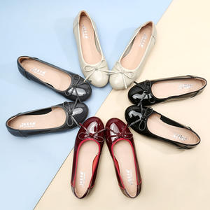 <span class=keywords><strong>Ballerine</strong></span> Casual da <span class=keywords><strong>Donna</strong></span> in Pelle Verniciata Comode per Primavera/Estate con Suola Morbida e Design a Punta Bassa - Product Image 2