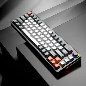 Hot swap able Wired Wireless Bluetooth Drei-Modus-Ergonomie 68 Key Mechanical Gaming Keyboard