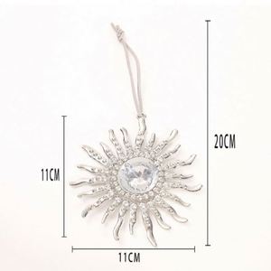 Pendentifs en plastique petits et mignons Lune et Soleil, décorations de sapin de Noël, ornements en strass, arrangements créatifs, fournitures de fêtes - Product Image 6