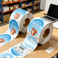 Nouvelles étiquettes autocollantes holographiques personnalisées résistantes à l'huile, impression sur mesure, multicouches, double face, pour livrets et bouteilles