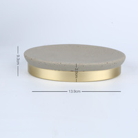 Porte-brosse à dents pour hôtel Produits de salle de bain Brosse de toilette Ensemble d'accessoires de salle de bain en résine grise avec base en métal Ensemble de 4 pièces