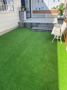 Césped artificial realista al tacto, césped sintético para exteriores, alfombra verde de césped artificial, césped sintético de aspecto natural - Product Image 4