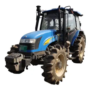 Minitractor eléctrico usado New Holland SNH 1004, tractor Massey Foton de 90HP con motocultor de 15 HP