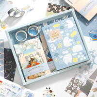 Kit de Scrapbooking SIMNO Estilo Japonés con Diseño Floral y de Gatos, 157 Piezas, con Notas de Flores Diarias y Cinta Washi para Diario, Manualidades y DIY