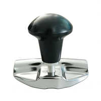 Perilla Giratoria para Volante de Tractor XMAXVISION de Alta Calidad, Cromada con Franja Diagonal Negra, Material ABS Electrochapado, Clásica