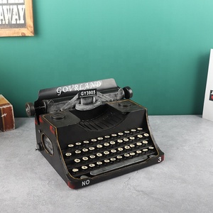 FY097 Decoración Vintage para el Hogar, Modelo de Máquina de Escribir Antigua de Metal, Miniatura Artesanal, Accesorio de Fotografía, Decoración para el Hogar, Cafetería, <span class=keywords><strong>Pub</strong></span>, Librería - Product Image 2