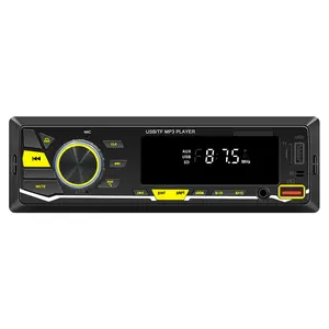 Pemutar Radio Mobil, Pemutar Radio MP3 1din dengan Penerima Input FM Aux SD TF USB Bluetooth Audio Mobil Pemutar Multimedia Autoradio