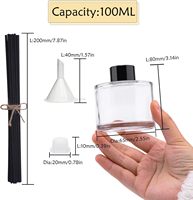 Bouteilles et pots diffuseurs de parfum en verre ronds de 50 ml, 100 ml, 150 ml, 200 ml pour la décoration d'huiles parfumées à domicile