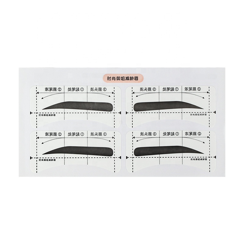 24 쌍/48 쌍 일회용 접착제 눈썹 형성 스텐실 템플릿 눈썹 형성 스텐실 스티커 눈썹 스탬프 눈썹 스텐실