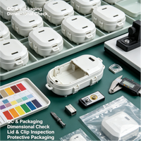 Boîtier de jonction ovale moulé par injection en ABS blanc OEM avec couvercle à clipser pour système de câblage électrique