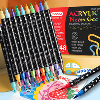Marqueur acrylique double pointe Baiyi, effet nacré et pailleté, pour enfants et étudiants, peinture aquarelle, fabrication chinoise