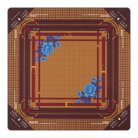 Nouveau tapis de table de mahjong le plus vendu, grand, antidérapant, silencieux, avec bordure renforcée, motif floral pavillon, en caoutchouc naturel pour