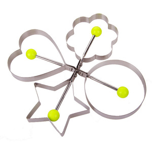 Juego de moldes para freír huevos de acero inoxidable, forma de corazón, estrella y flor, antiadherente, para hacer huevos fritos, herramienta de cocina - Product Image 5