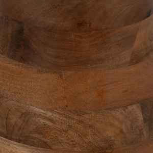 Tavolino Rotondo in Legno Lucidato, Tavolino d'Appoggio Contemporaneo per Piccoli Spazi, Stile Comodino - Product Image 4