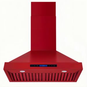 Campana Extractora Comercial/Doméstica de 30 Pulgadas, 1000m/h, con Control Remoto Táctil LED, 3 Velocidades, Acero Inoxidable Rojo - Product Image 1