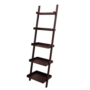 Mdf Wood Home Folding 4 to 5-tier <strong>Leaning</strong> <strong>Ladder</strong> Book <strong>Shelf</strong> Corner Storage <strong>Shelf</strong> - Product Image 2