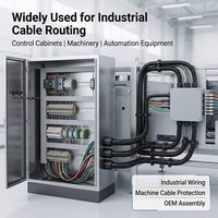 Cable flexible dinámico con blindaje duradero de PA de 16 mm para enrutamiento de movimiento de robots industriales, producción OEM, conducto corrugado de plástico de gran volumen
