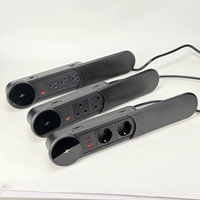 Prise de bureau encastrée avec chargeur sans fil 15W, couvercle coulissant, chargeur rapide USB PD pour tables de bureau