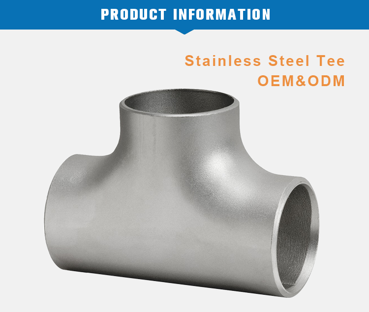 Stainless steel 90 degree asme fabricated equal tee astm b363 gr.2 titanium equal tee
