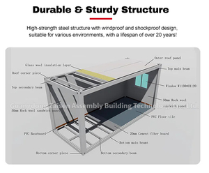 Casa portacontainer prefabbricata da 20 piedi facile da installare dopo <span class=keywords><strong>la</strong></span> calamità per campi dormitorio casa rifugio per uffici rifugiati abitazione temporanea - Product Image 3