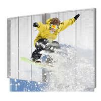 Écran LED transparent pour publicité murale en verre, grille transparente P3.91 P7.81, affichage LED transparent extérieur