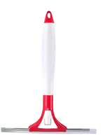 Nettoyeur de vitres à poignée en plastique durable 2-en-1 et nettoyeur de vitres à jet d'eau Outil de raclage pratique pour un nettoyage efficace des vitres