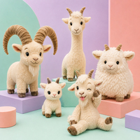 Peluche de chèvre en gros, directement de l'usine, jouet en peluche doux pour animaux de la ferme, idéal pour les boutiques de cadeaux, les magasins de souvenirs et la vente au détail