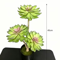 Plante artificielle de lotus réaliste la plus vendue pour la décoration intérieure, plante succulente vivante DIY, mini cactus succulente pour la décoration de la maison