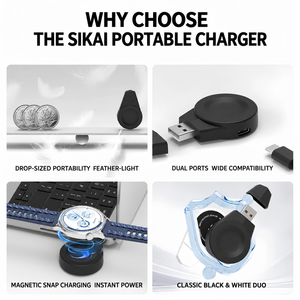 ที่ชาร์จนาฬิกาแม่เหล็กพกพา SIKAI สำหรับ Huawei Watch GT7 GT6 GT5 GT4 ซีรีส์ พร้อมปลั๊ก USB-A และอินพุ<span class=keywords><strong>ต</strong></span> USB-C อะแดปเ<span class=keywords><strong>ต</strong></span>อร์สำหรับเดินทาง - Product Image 3
