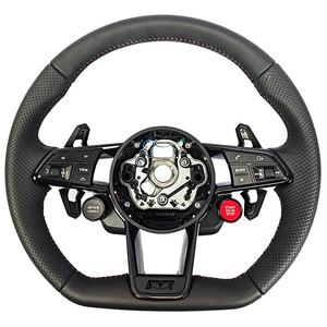 Volant en cuir personnalisé pour <span class=keywords><strong>Audi</strong></span> <span class=keywords><strong>RS</strong></span> A4 A5 A6 C7 B8 R8 S3 S4 S5 Q7 A7 S7 TT RS3 RS5 RS6 RS7 B9 - Product Image 1