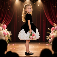 Robes de princesse pour enfants, vêtements pour enfants de marque de haute qualité pour occasions spéciales, manches courtes, fleurs 3D, mode, fête d'enfants