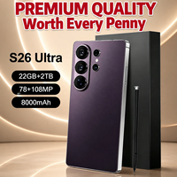 Smartphone S26 Ultra 5G de Qualité Supérieure, Écran 7,7 Pouces, 22 Go RAM + 2 To Stockage, Double SIM, Android 15, Appareil Photo Beauté 108 MP, Processeur Deca Core