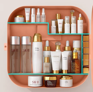 Drill-free Easy Install Bathroom <b>Makeup</b> Holder Waterproof Wall Hanging Cosmetics Organizer Bathing Products Storage <b>Box</b> - Product Image 2