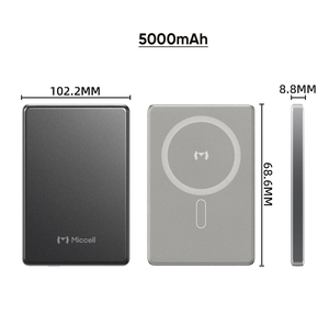 Miccell Wholesale 20W 5000mah Power Bank <span class=keywords><strong>portable</strong></span> ultra-fin à charge rapide <span class=keywords><strong>avec</strong></span> charge sans fil pour iPhone, Xiaomi - Product Image 1