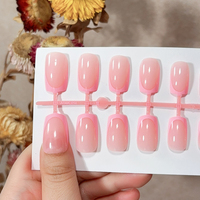 120 faux ongles carrés courts brillants à presser, couvrance totale, en gel souple, 12 tailles pour DIY, salon de beauté, pointe des doigts