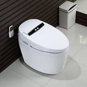 Vente directe WC intelligent de qualité hôtelière avec chasse automatique, capteur, siège chauffant, télécommande, drainage P-trap/S-trap, à poser au sol S - Product Image 5