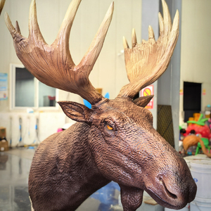 Tête de renne animatronique chantante pour décoration de Noël, modèle animal pour intérieur/extérieur, centre commercial - Product Image 1