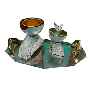 Juego de quemadores de incienso árabe Mabkhara Elite, soporte artesanal para Bakhoor en latón, acero y aluminio para decoración del hogar árabe - Product Image 3