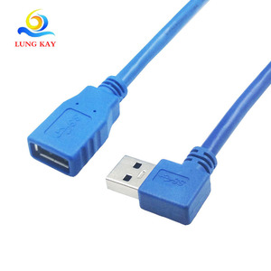 สายต่อ USB รูปตัว U Lung Kay แบบตัวผู้ต่อตัวเมีย ความเร็วสูง ส่งข้อมูลได้รวดเร็ว สีฟ้า น้ำหนัก 0.03 กก. รุ่น LKU3 004 - Product Image 2