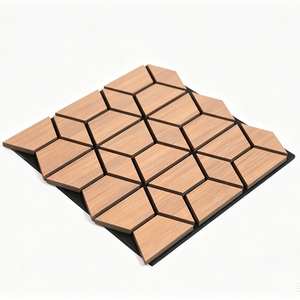 Panneau acoustique en bois à lamelles <span class=keywords><strong>de</strong></span> forme spéciale, anti-humidité et anti-moisissure, économique et <span class=keywords><strong>de</strong></span> qualité supérieure, pour la décoration intérieure / la maison / la salle <span class=keywords><strong>de</strong></span> bain / le bureau - Product Image 3