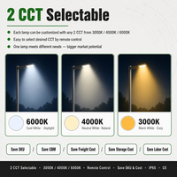 Lampadaires solaires pour extérieur, parking, 40W, lampadaires étanches IP67, lampadaires LED avec détecteur de mouvement, télécommande