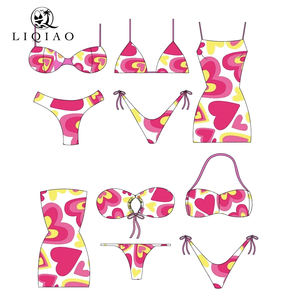 Novo Maiô Estilo Europeu e Americano com Amarração para Mulheres, Biquíni de Praia Fashion e Sexy/Moda para Banho de Água Quente - Product Image 1