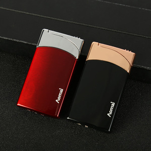Encendedor de cigarrillos a prueba de viento, encendedor rojo de llama personalizado, antorcha fría chapada - Product Image 5